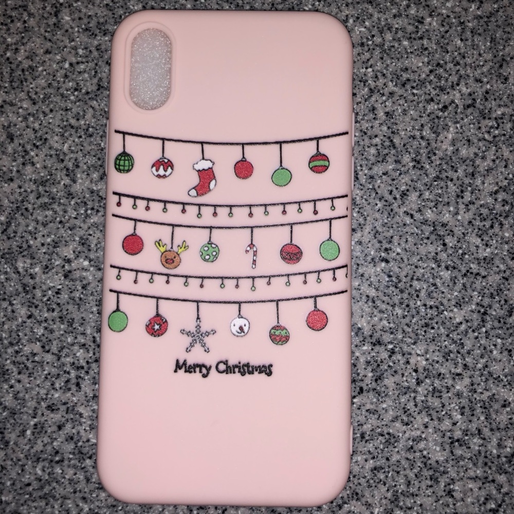 iPhone X/XS Case Pink Christmas Themed